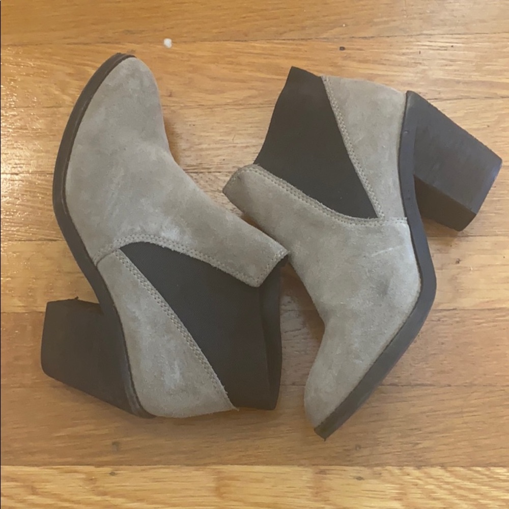 taupe grey suede booties urban outfitters